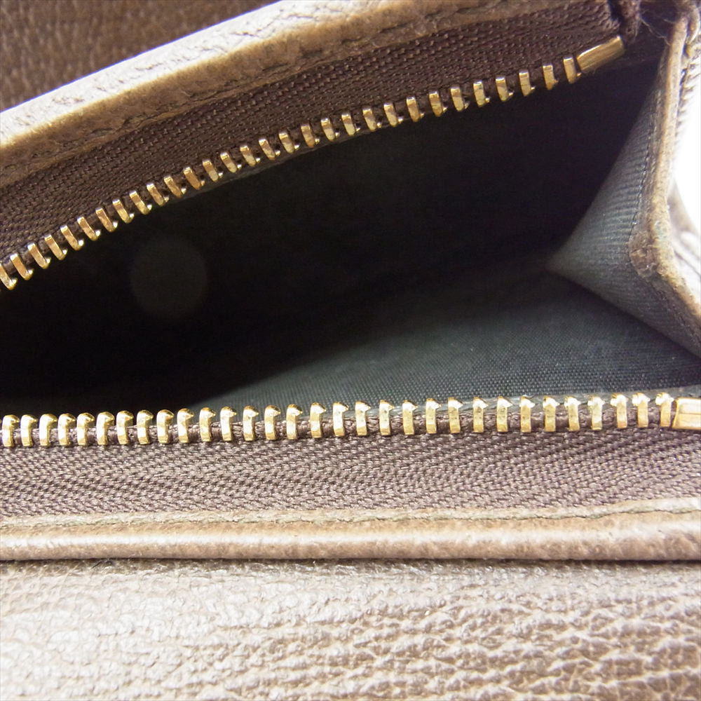 GUCCI グッチ 523174 GGスプリーム オフディア 財布 ブラウン系【中古】