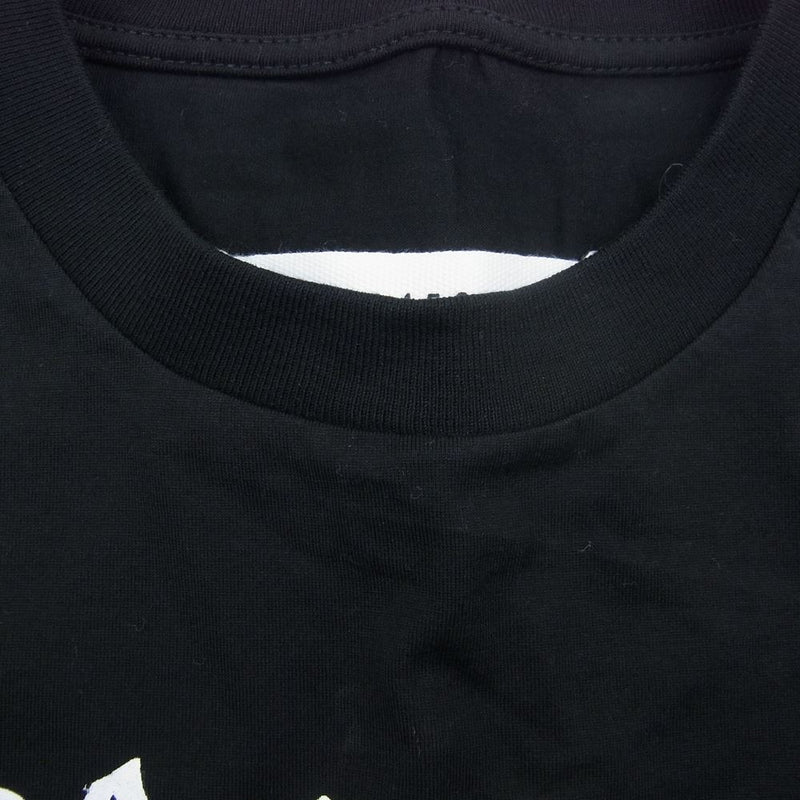 黒L新品 メゾン マルジェラ パッチ ロング Tシャツ 半袖 ブラック メンズ