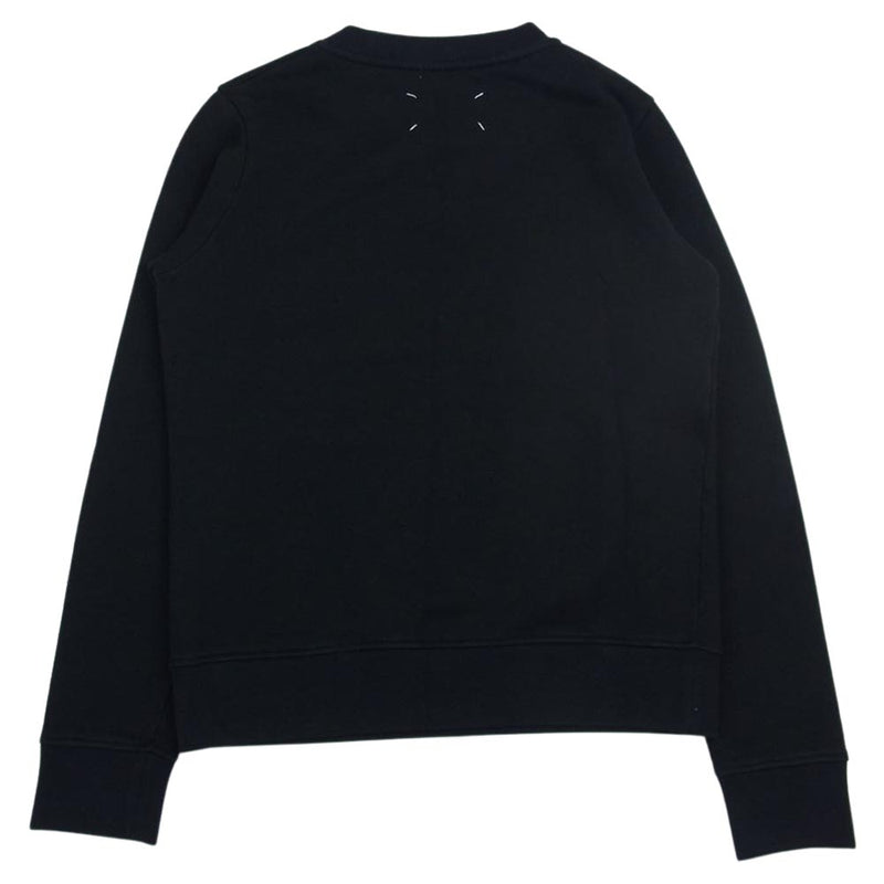 黒S新品 メゾン マルジェラ アブストラクト ロゴ スウェット シャツ ブラック