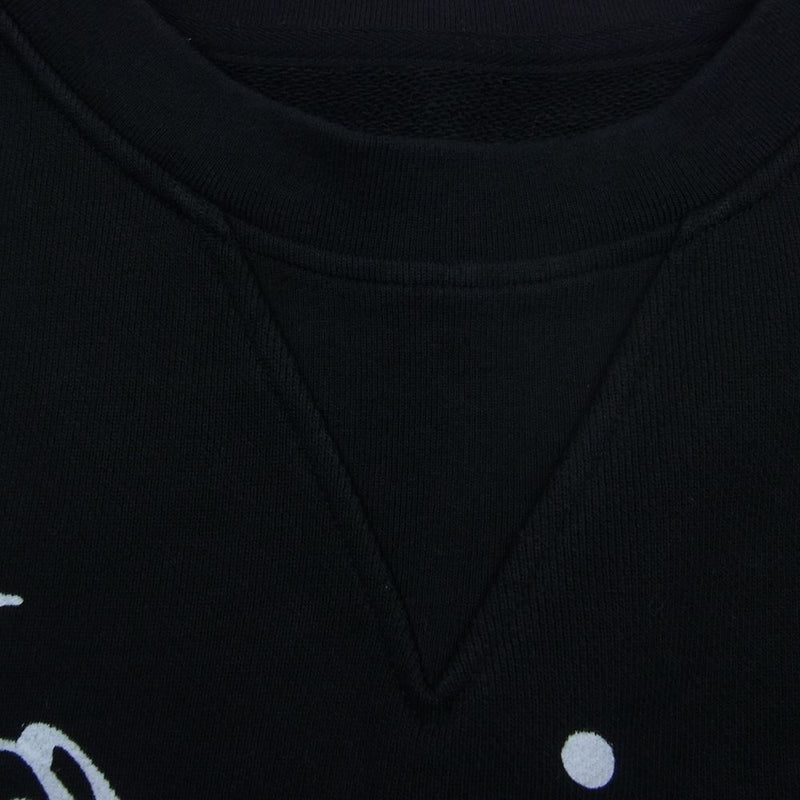 黒XL新品 メゾン マルジェラ アブストラクト ブランドロゴ スウェット シャツ