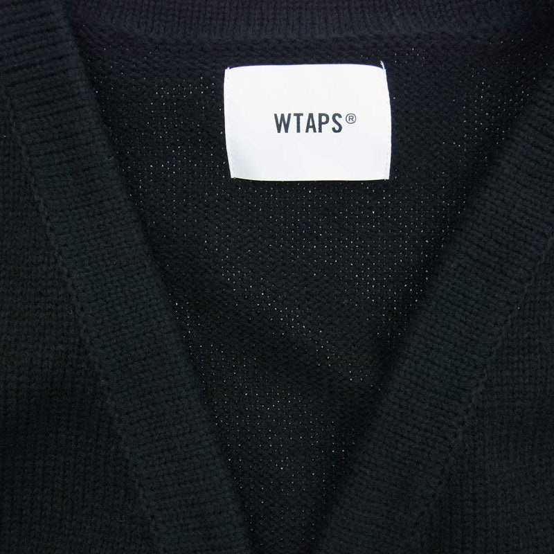 wtaps palmer Sweater black 22aw カーディガン