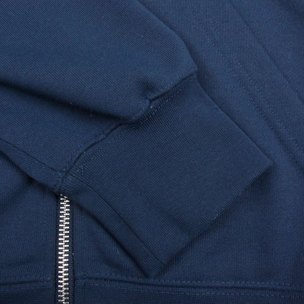 THE NORTH FACE ノースフェイス NT12037 SQUARE LOGO FULLZIP スクエアロゴ ジップ アップ スウェット パーカー ネイビー系 S【中古】
