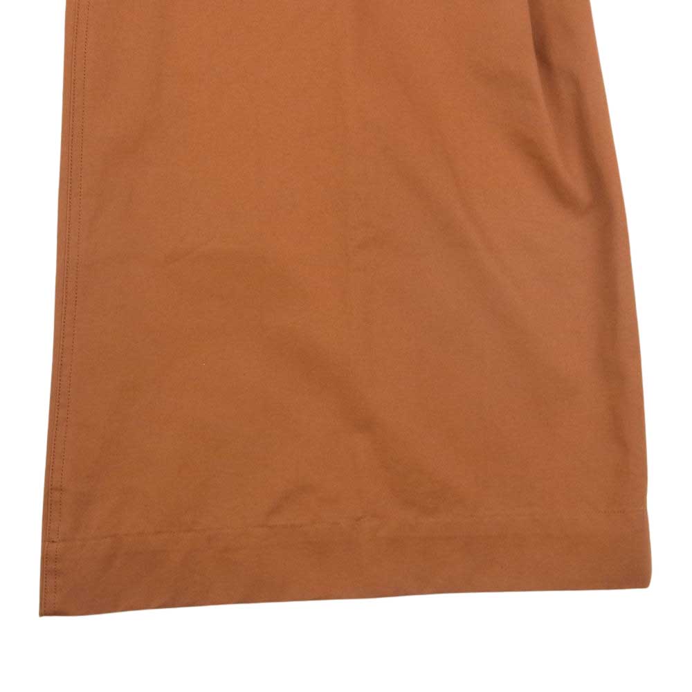 シンヤコヅカ 22AW 2202SK39 WIDE PRIMITIVE TWILL AUTUMNAL フレア ツイル ワイドパンツ オレンジ系 M【新古品】【未使用】【中古】