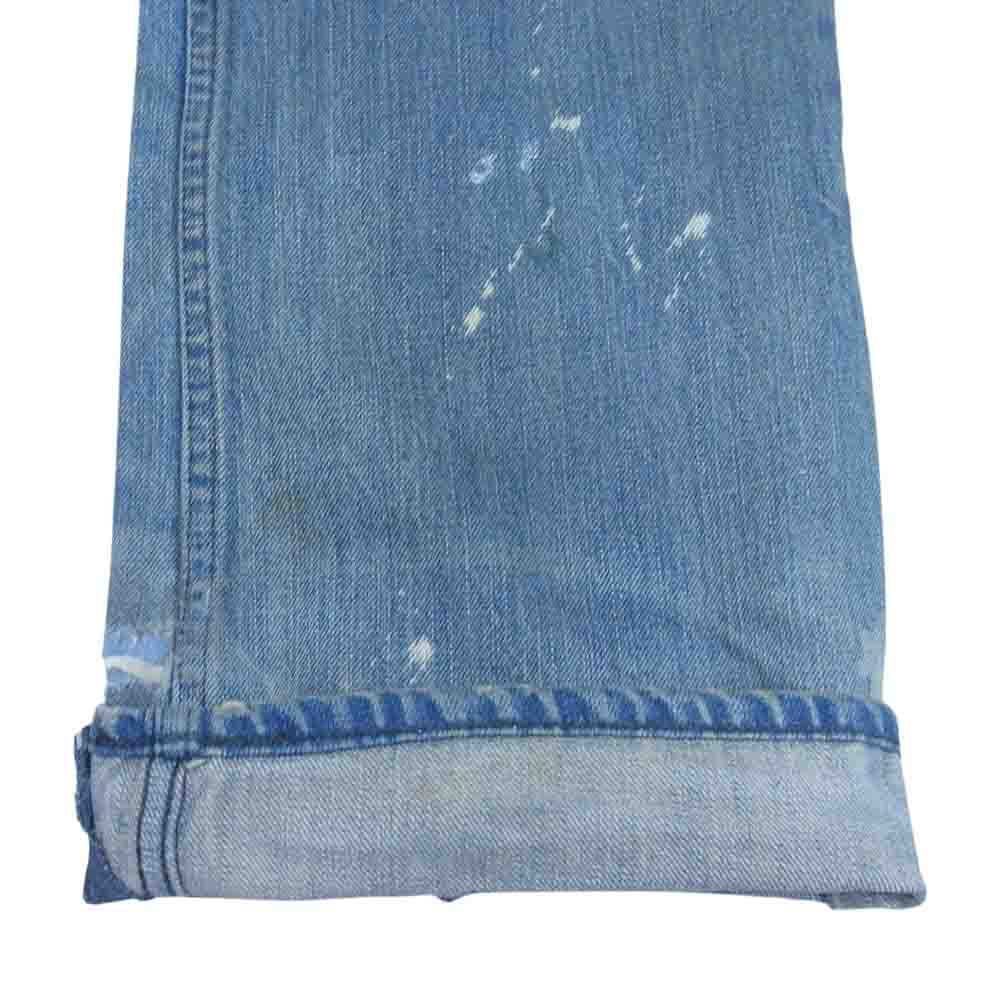 ISAMUKATAYAMA BACKLASH イサムカタヤマバックラッシュ 1308-03 クラッシュ ヴィンテージ加工 ブーツカット デニムパンツ インディゴブルー系 M【中古】
