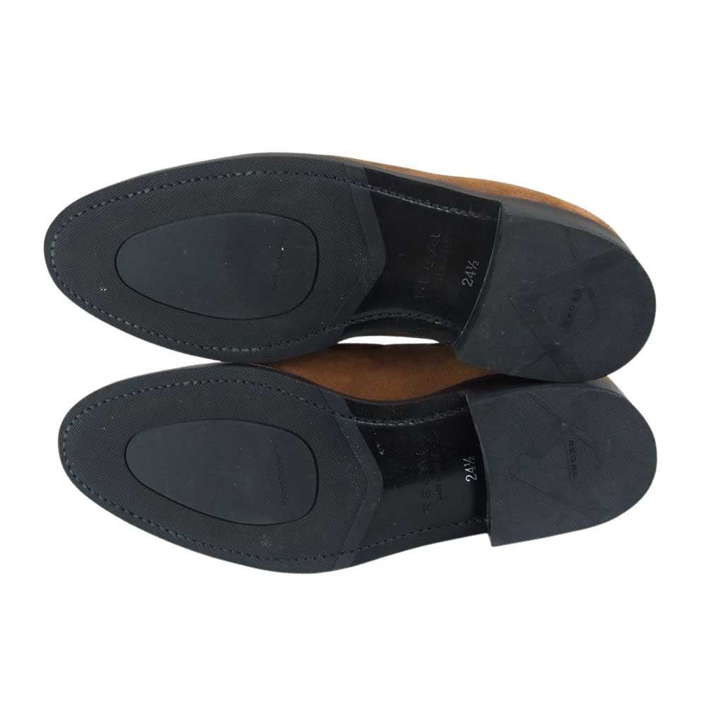 REGAL リーガル TASSEL LOAFER スウェード タッセル ローファー ブラウン系 24.5cm【中古】
