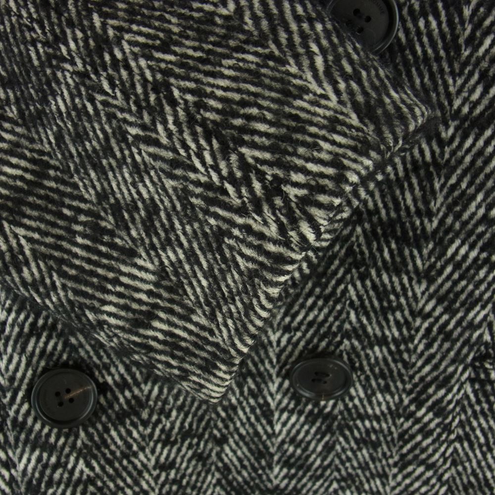 DIOR HOMME ディオールオム 国内正規品 エディ期 07AW 7H3131020337 ヘリンボーン ウールツイード トレンチ コート マルチカラー系 ブラック系 ホワイト系 44【中古】