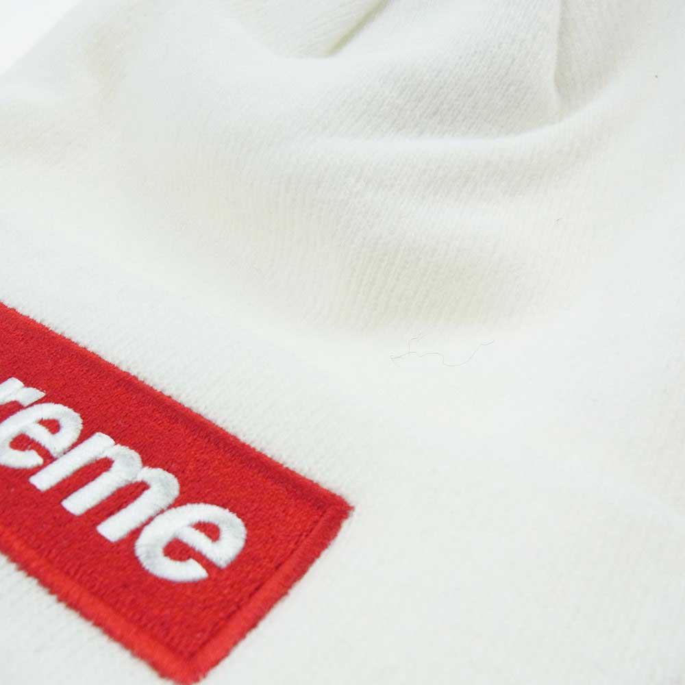 Supreme シュプリーム 21AW NEW ERA BOX LOGO BEANIE ニューエラ ボックスロゴ ビーニー ニット帽 ホワイト系【美品】【中古】