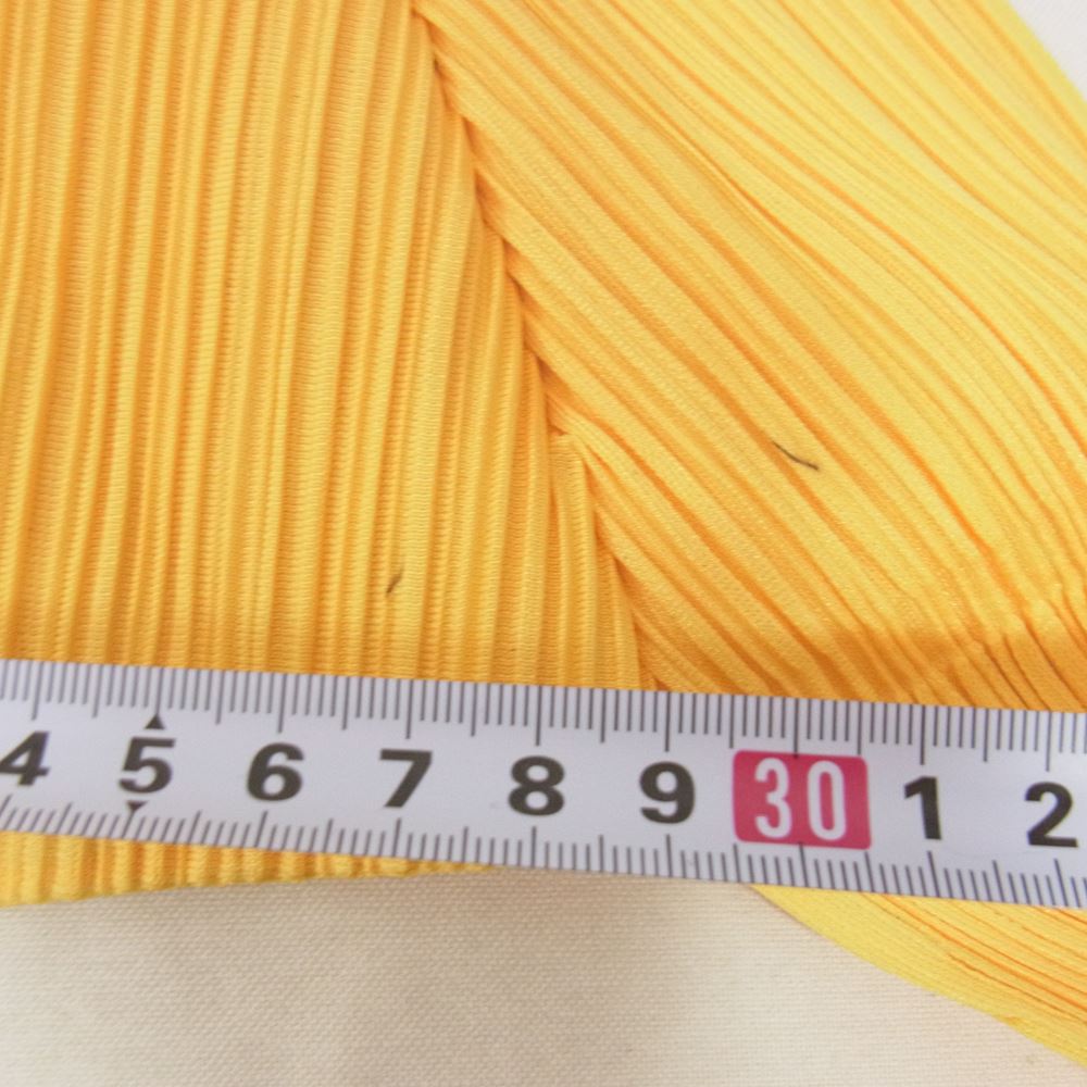 PLEATS PLEASE プリーツプリーズ イッセイミヤケ PP71-JK104 プリーツ加工 ボトルネック カットソー 長袖 イエロー イエロー系 3【中古】