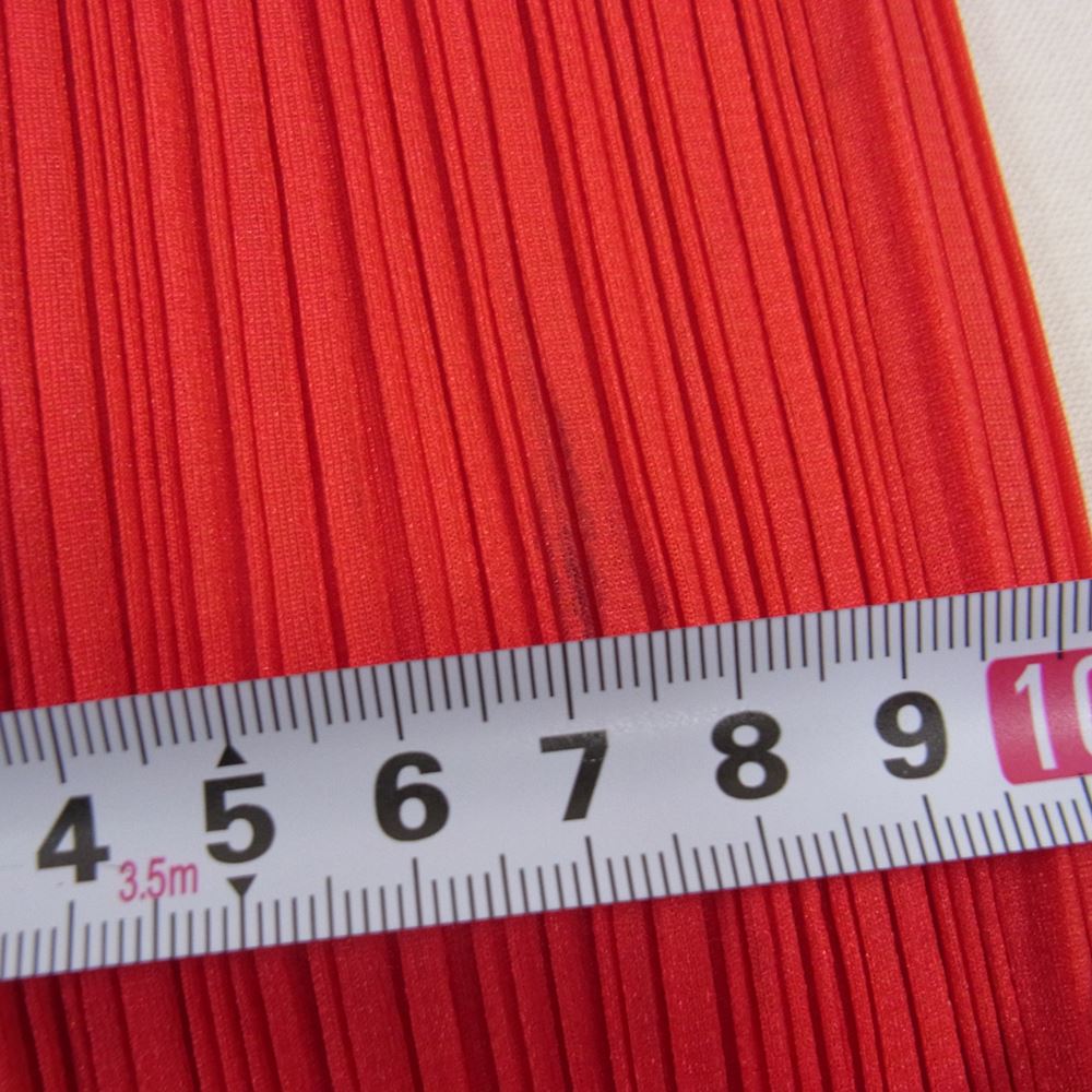 PLEATS PLEASE プリーツプリーズ イッセイミヤケ PP04-JH616 プリーツ加工 ノースリーブ スリット ロング ワンピース レッド レッド系 3【中古】