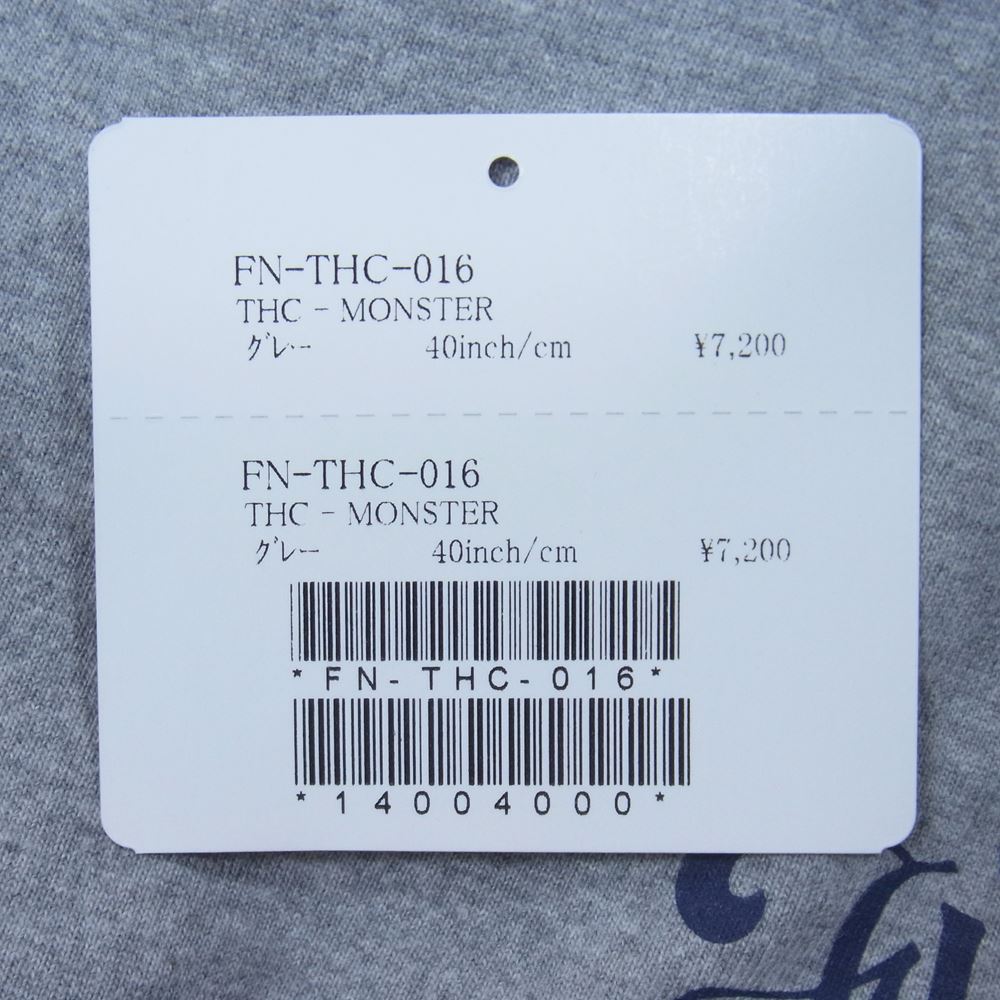 THE FLAT HEAD ザフラットヘッド FN-THCー016 THC 半袖 プリント Tシャツ グレー系 40【美品】【中古】