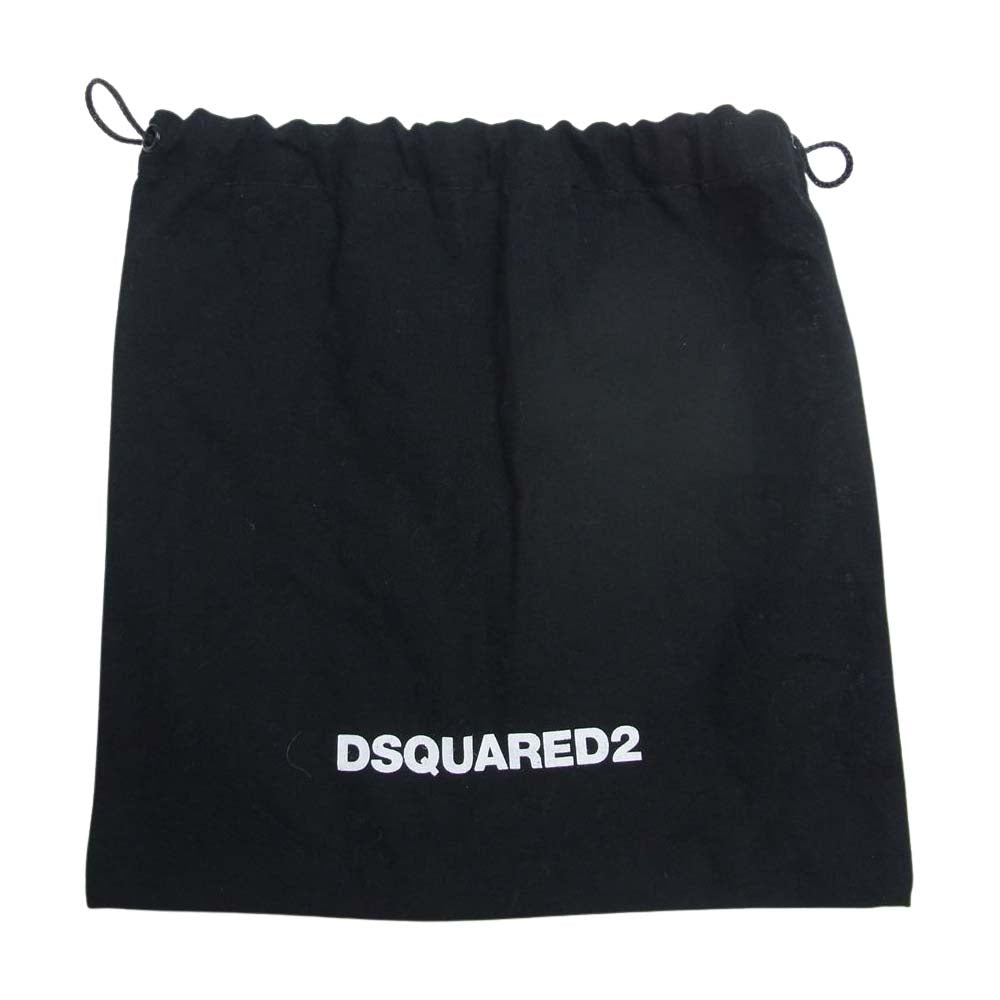 DSQUARED2 ディースクエアード Simple Man Belt レザー ベルト ブラック系【中古】