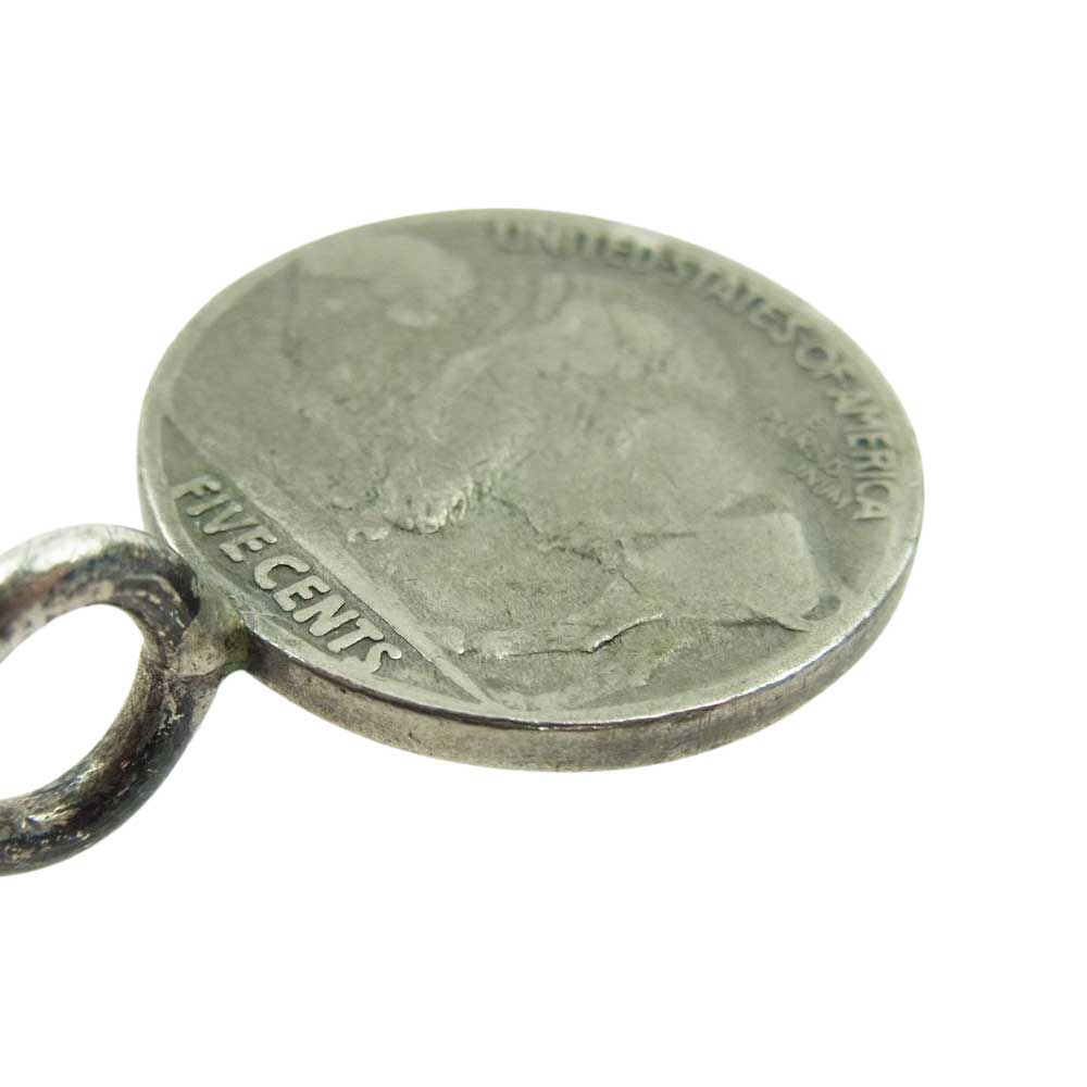 リバティ Indian & Bison Coin Necklace TOP コイン ペンダント トップ シルバー系【中古】