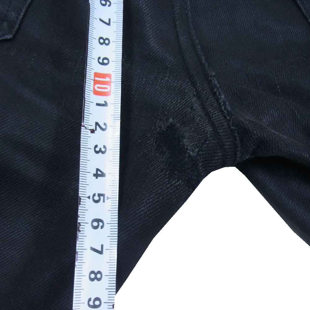SAINT LAURENT サンローラン 39001 Y824K コーティング スキニー デニム パンツ ブラック系 25【中古】