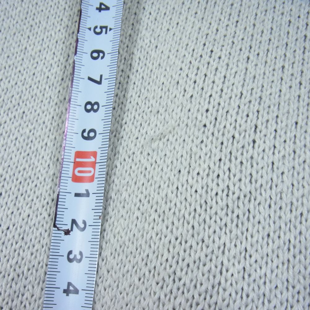 FEAR OF GOD フィアオブゴッド ESSENTIALS エッセンシャルズ Knit Logo Hoodie フロント ロゴ ニット パーカー ベージュ系 グレー系 M【中古】
