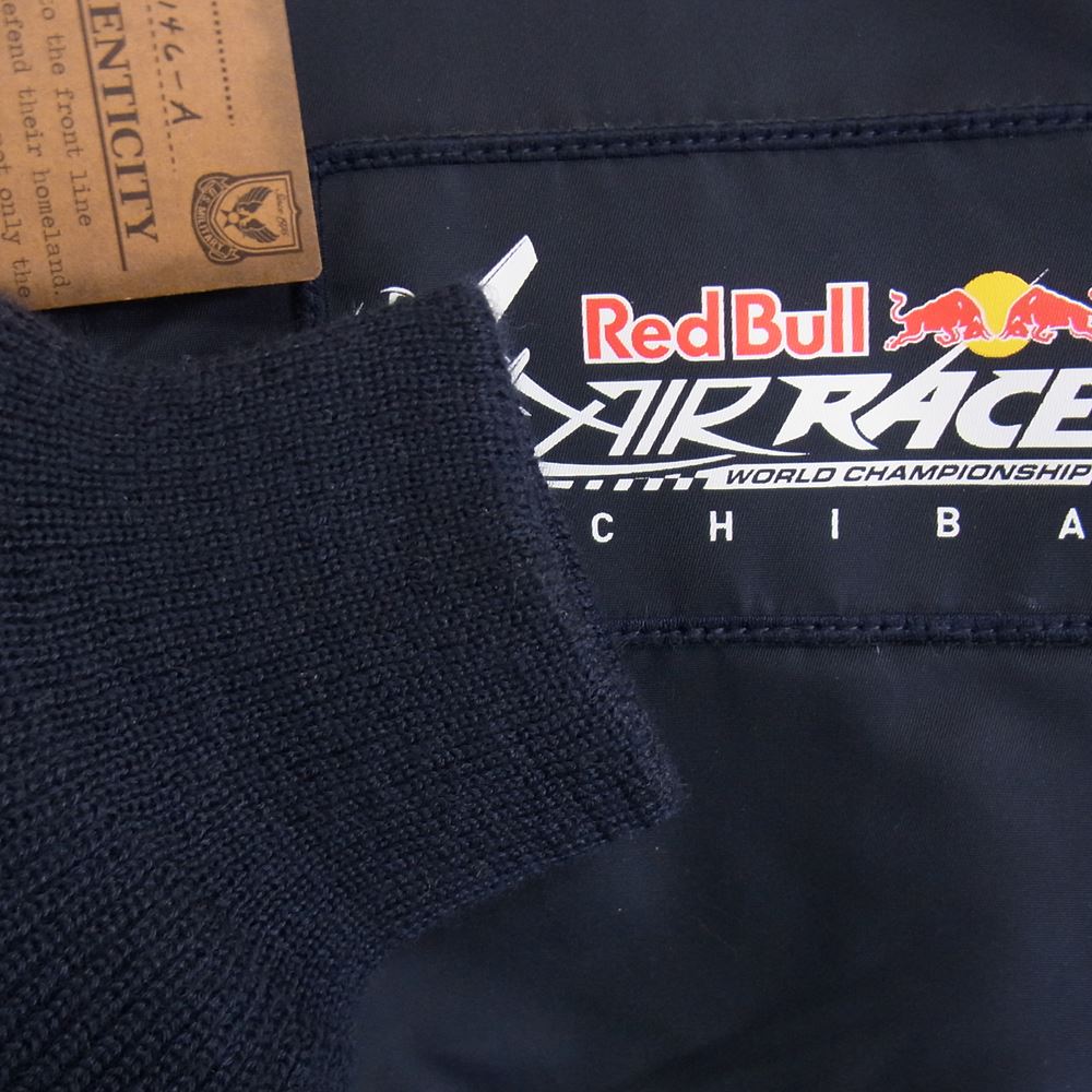 AVIREX アヴィレックス 6172125 × RED BULL レッドブル エアレース 千葉 フライト ジャケット ネイビー系 M【中古】
