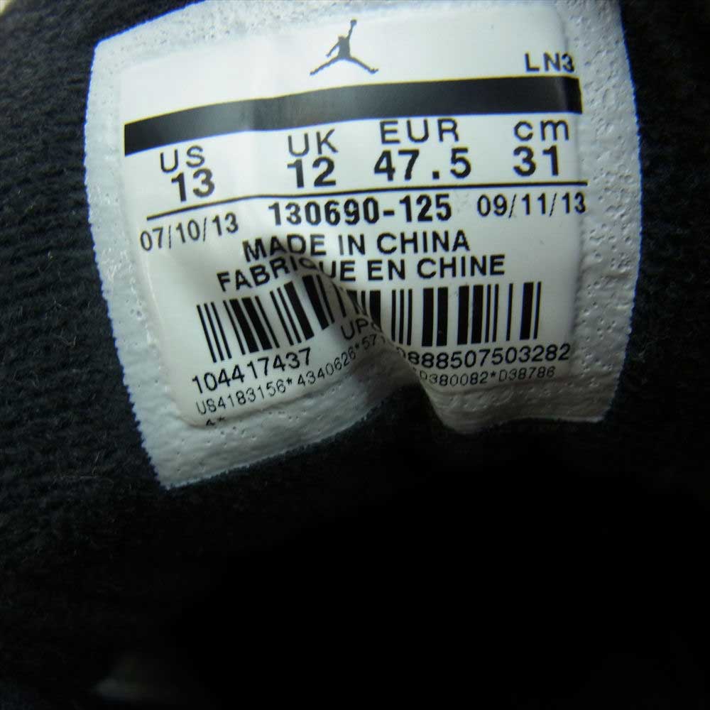 NIKE AIR JORDAN ナイキ ジョーダン 130690-125 AIR JORDAN 12 RETRO TAXI エアジョーダン 12 レトロ タクシー ハイカット スニーカー ホワイト系 ブラック系 31.0cm【中古】