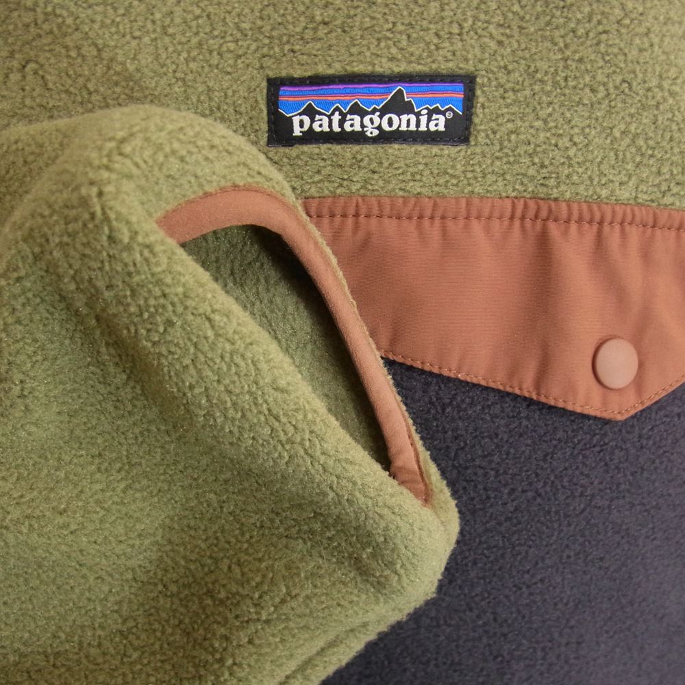 patagonia パタゴニア 19AW 25580 19年製 Lightweight Synchilla Snap-T Pullover ライトウェイト シンチラ スナップT プルオーバー フリース ジャケット カーキ系 L【中古】