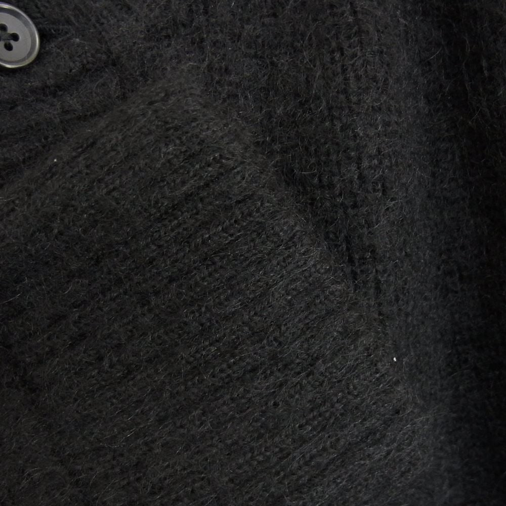 シュタイン ST.445 KID MOHAIR CARDIGAN キッド モヘア ウール クルーネック カーディガン ブラック系 S【美品】【中古】