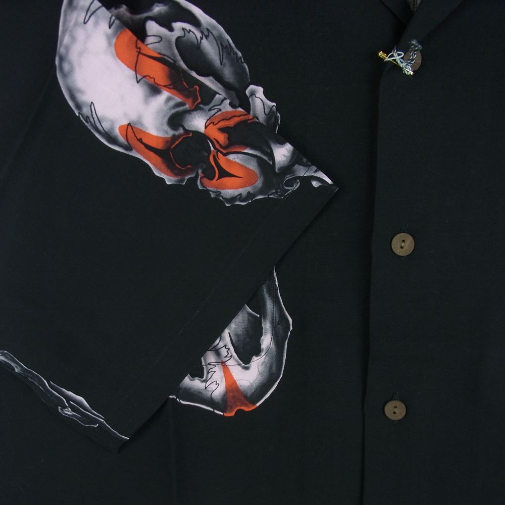 WACKO MARIA ワコマリア 22SS 56TS-WM-HI07 56 TATTOO STUDIO タトゥー スタジオ HAWAIIAN SHIRT S/S TYPE-2 ハワイアン 半袖 アロハ シャツ ブラック系 M【新古品】【未使用】【中古】