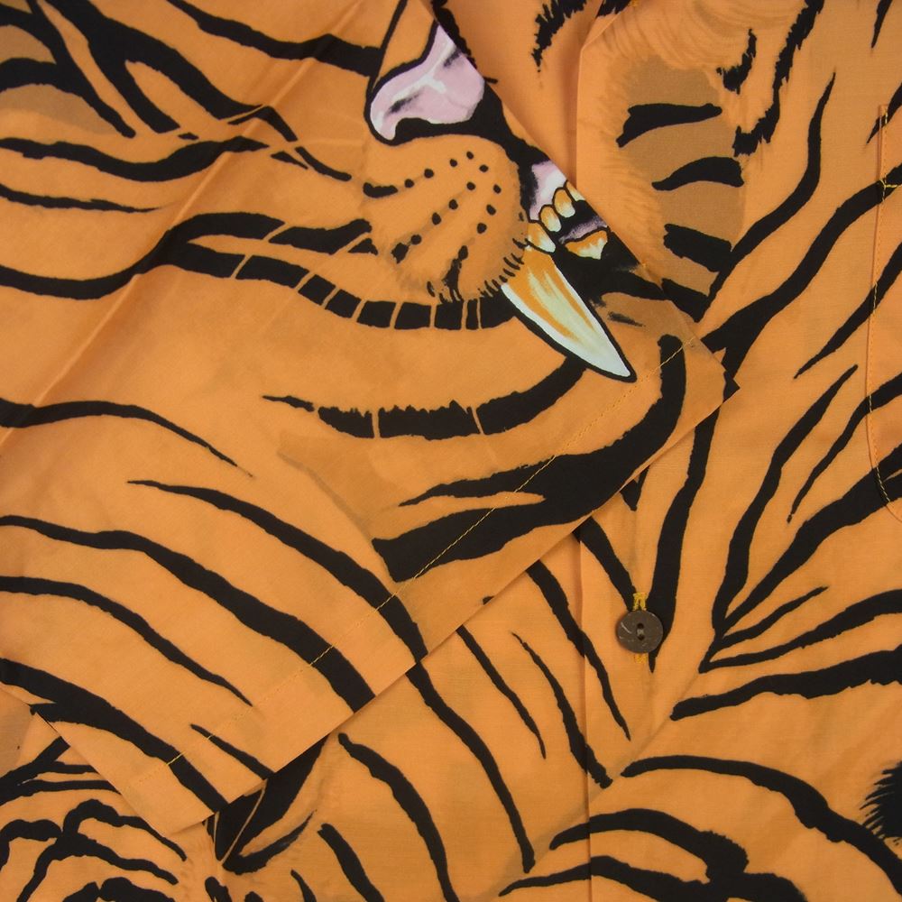 WACKO MARIA ワコマリア 22SS WM-HI27 TIM LEHI ティムリーハイ HAWAIIAN S/S SHIRT TYPE-2 ハワイアン レーヨン アロハ 半袖 シャツ オレンジ系 S【新古品】【未使用】【中古】