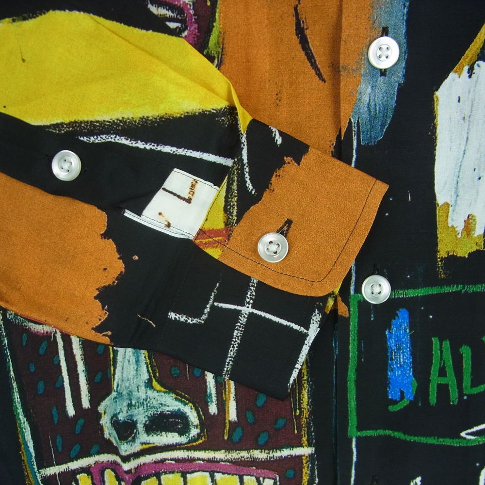 WACKO MARIA ワコマリア 22AW WM-HI10 Jean Michel Basquiat ジャン ミシェル バスキア HAWAIIAN SHIRT L/S TYPE-2 ハワイアン レーヨン アロハ 長袖 シャツ ブラウン系 マルチカラー系 ONE M【新古品】【未使用】【中古】