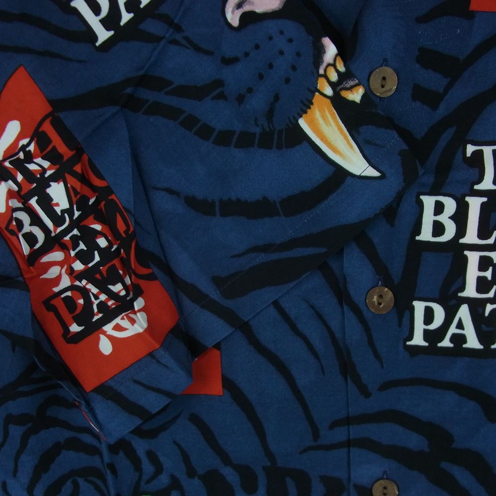 WACKO MARIA ワコマリア 22SS WM-HI01 BLACK EYE PATCH ブラックアイパッチ HAWAIIAN SHIRT S/S ハワイアン レーヨン アロハ 半袖 シャツ ネイビー系 M【新古品】【未使用】【中古】