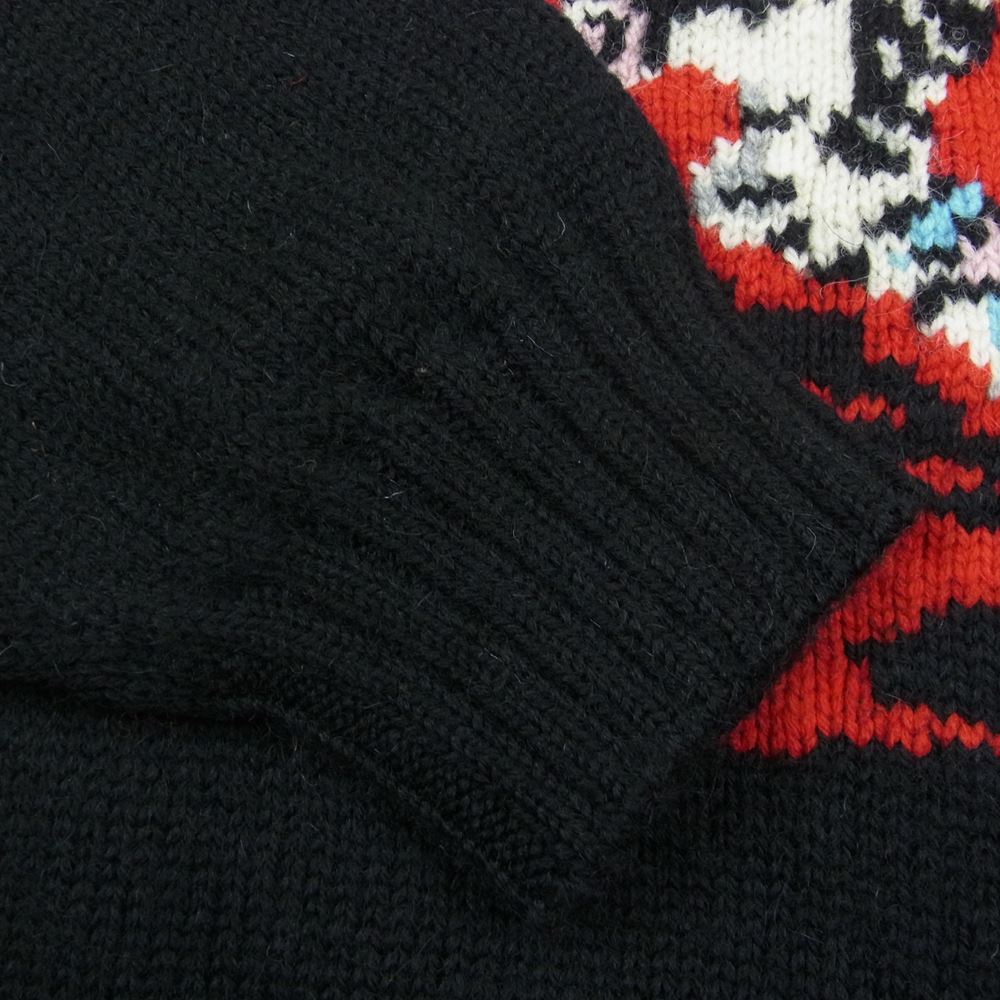 WACKO MARIA ワコマリア 22AW WMK-KN22 TIM LEHI INTARSIA CREW NECK SWEATER インターシャ クルーネック セーター ニット ブラック系 L【新古品】【未使用】【中古】