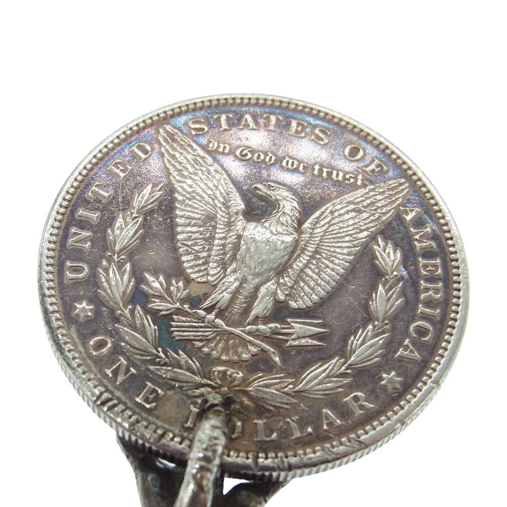 WINGROCK ウィングロック 金メタル イーグル クロー モルガン コイン ペンダントトップ シルバー系【中古】