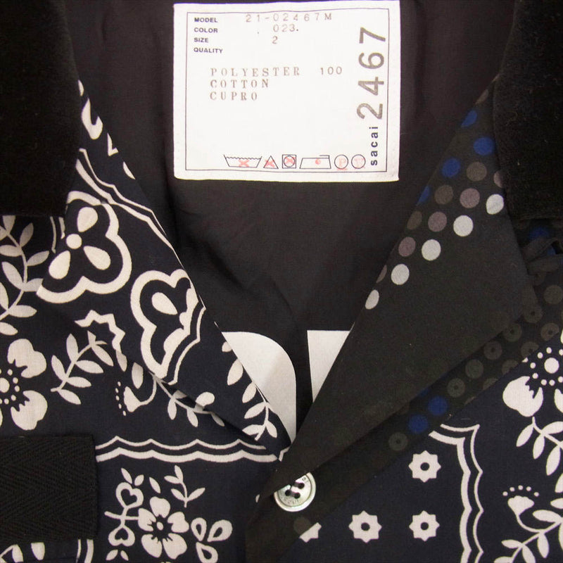 【新品】  sacai / サカイ | 2021SS | ×Hank Willis Thomas Archive Print Mix Skirt ハンクウィリストーマス アーカイブプリントミックススカート | 1 | ブラック | レディース
