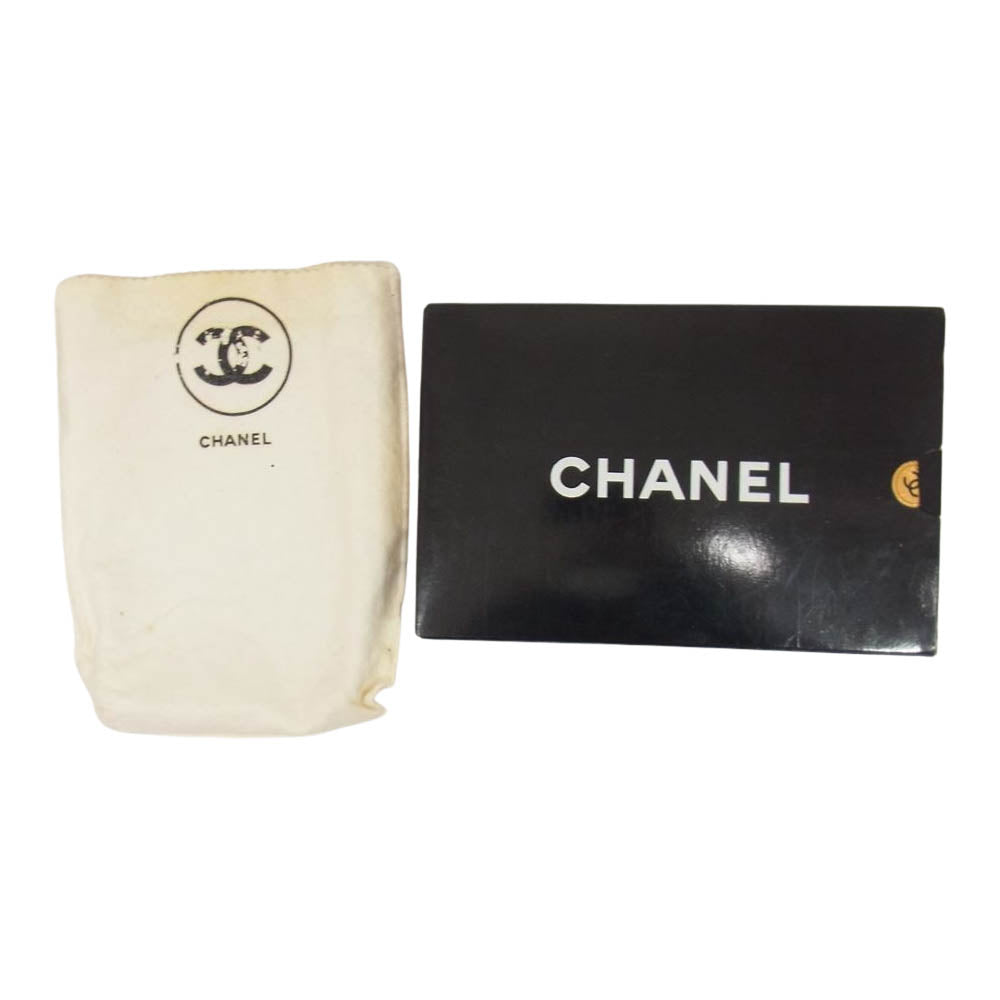 CHANEL シャネル ゴールド金具 マトラッセ フラップ チェーン ウォレット ショルダーバッグ ブラック系【中古】