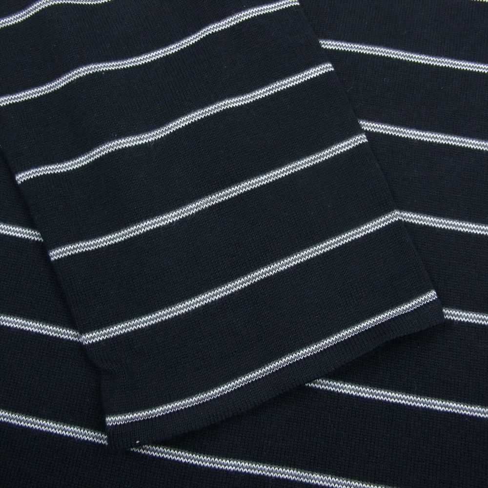 PORTER CLASSIC ポータークラシック CLASSIC BORDER MOCK NECK LONG SLEEVE SHIRT クラシックボーダー モックネック 長袖 Tシャツ カットソー ネイビー系 4【中古】