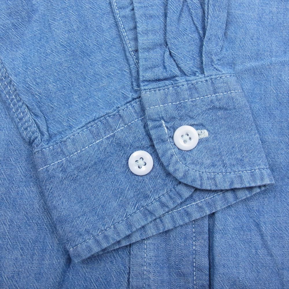プレンティス 90s Vintage ヴィンテージ シャンブレー 長袖 シャツ インディゴブルー系 L【中古】