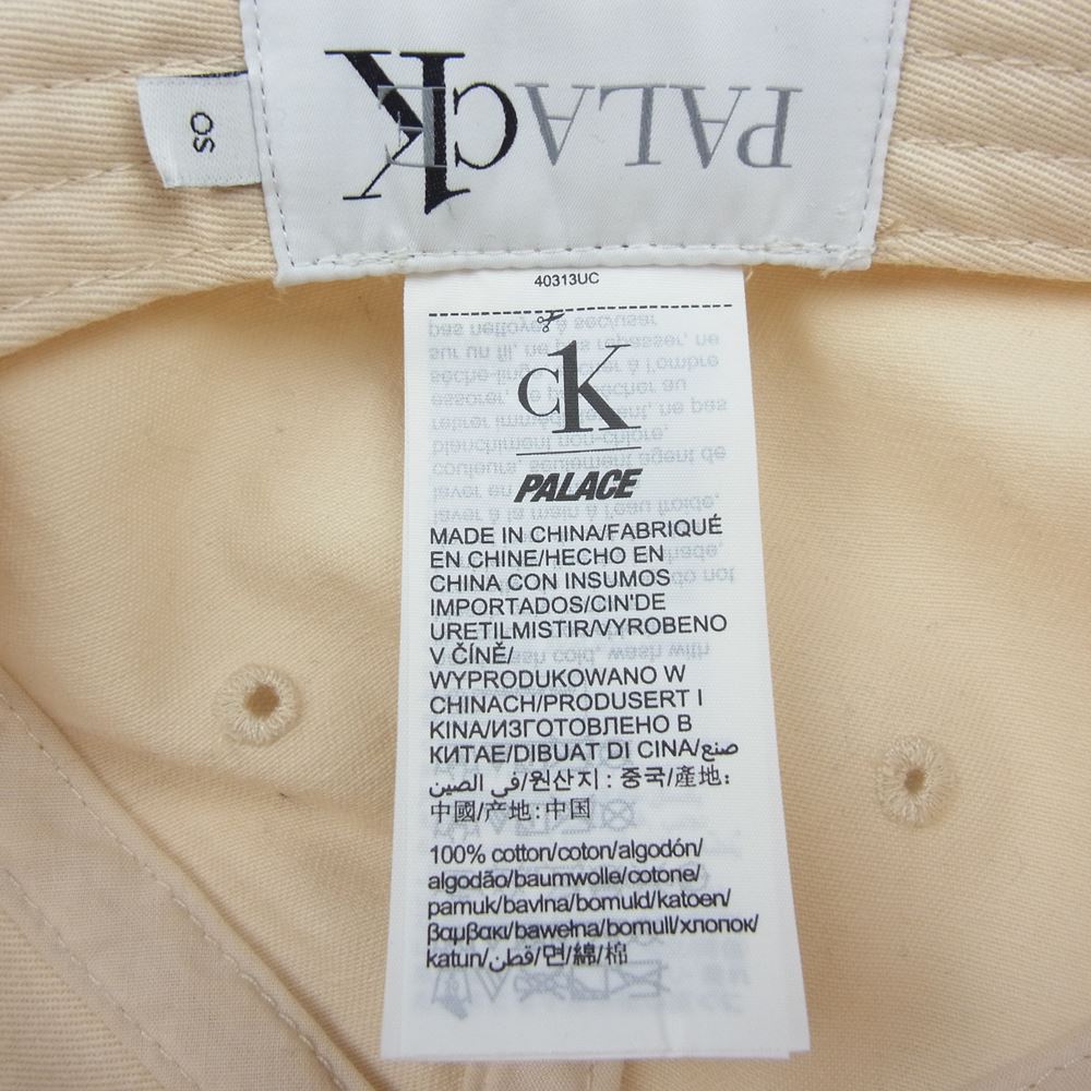 パレス ×Calvin Klein カルバンクライン CK1 6-PANEL CLASSIC CAP 6パネル クラシック キャップ ベージュ系 OS【中古】