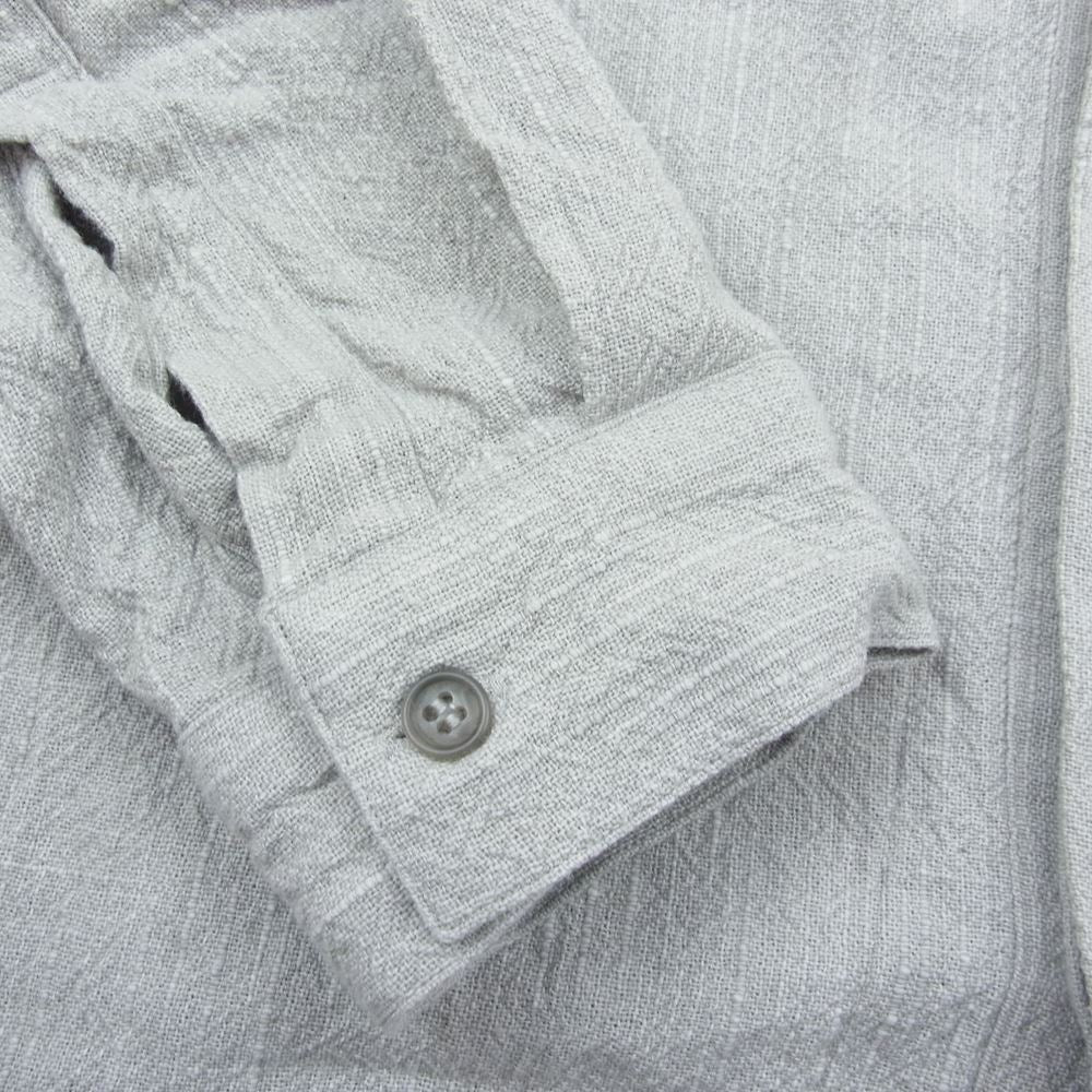 セヤ HAND STITCH KURTA SHIRT ノーカラー 長袖 コットン シャツ グレー系 XL【中古】