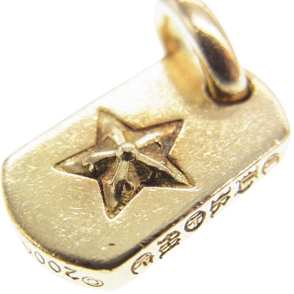CHROME HEARTS クロムハーツ(原本無) 22K DOG TAG TINY STAR タイニー ドッグタグ スター チャーム ネックレス トップ ゴールド系【中古】