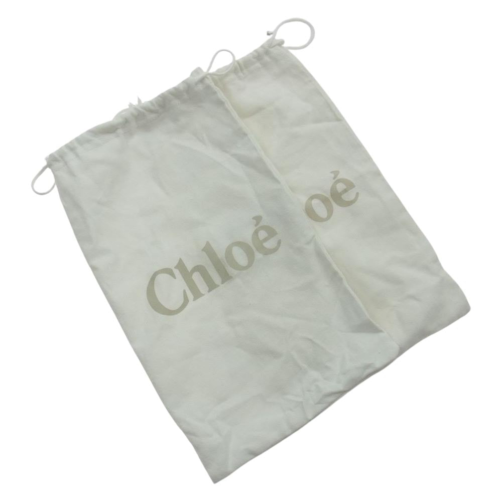 Chloe クロエ エスパドリーユ アンクル ストラップ ウェッジ スエード サンダル ネイビー系 ベージュ系 35【中古】