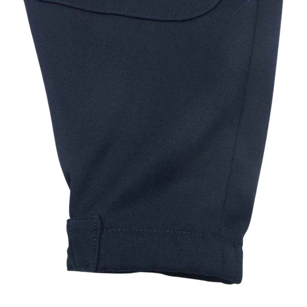 Chloe クロエ ツイルウール 裾 サイド ファスナー ジップ カーゴ ベイカー パンツ ネイビー系 34【美品】【中古】