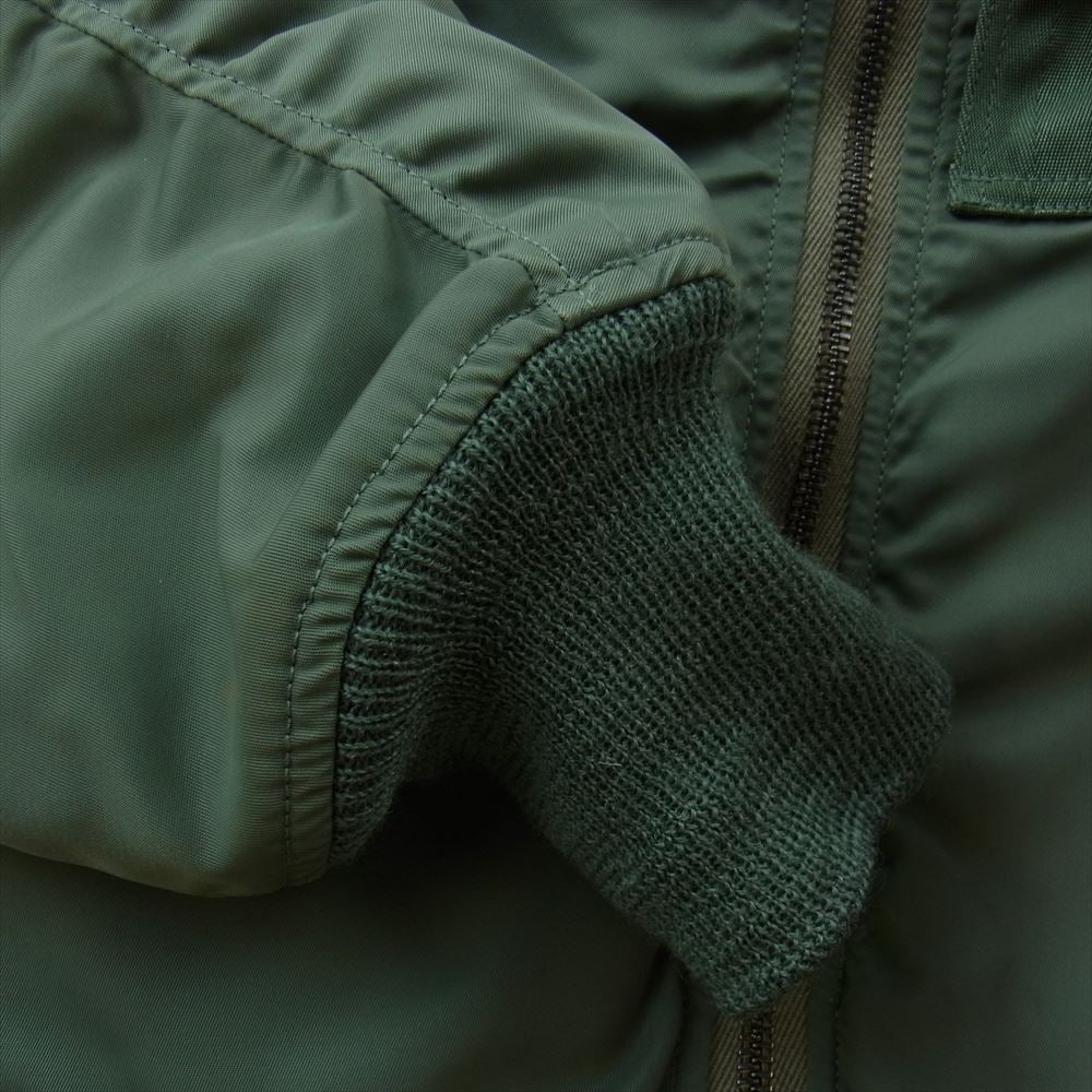 The REAL McCOY'S ザリアルマッコイズ 旧マッコイ BLUE ANCHOR OVERALL アンカー オーバーオール 実名復刻 L-2B フライト ジャケット グリーン系 XS【中古】