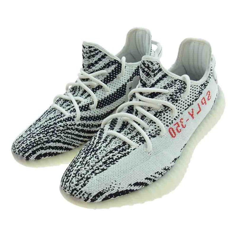 YEEZY BOOST イージーブースト CP9654 YEEZY BOOST 350 V2 イージーブースト ゼブラ ローカット スニーカー  ホワイト系 ブラック系 28.0cm【新古品】【未使用】【中古】