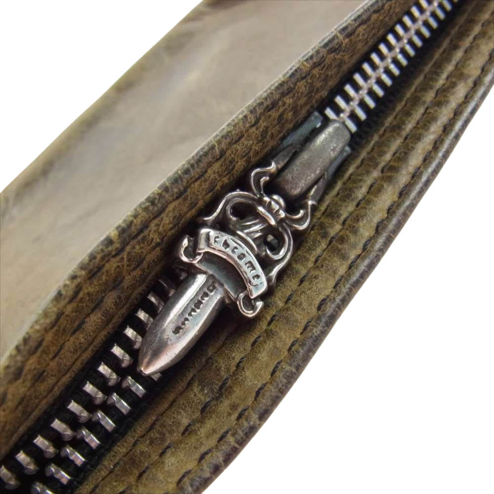 CHROME HEARTS クロムハーツ(原本無) ZPR CHNG PURSE 2 チェンジパース ダガージップ ポーチ カモ カーキ系【中古】