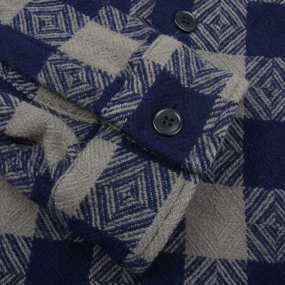 TENDERLOIN テンダーロイン 13AW T-BUFFALO CPO JKT バッファロー チェック シャツ ジャケット グレー系 ネイビー系 M【中古】