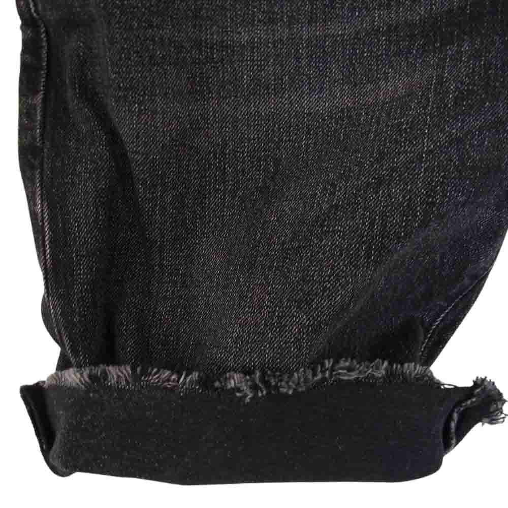 SAINT LAURENT サンローラン 500798 YG805 カットオフ デニム ハーフ パンツ ブラック系 28【中古】