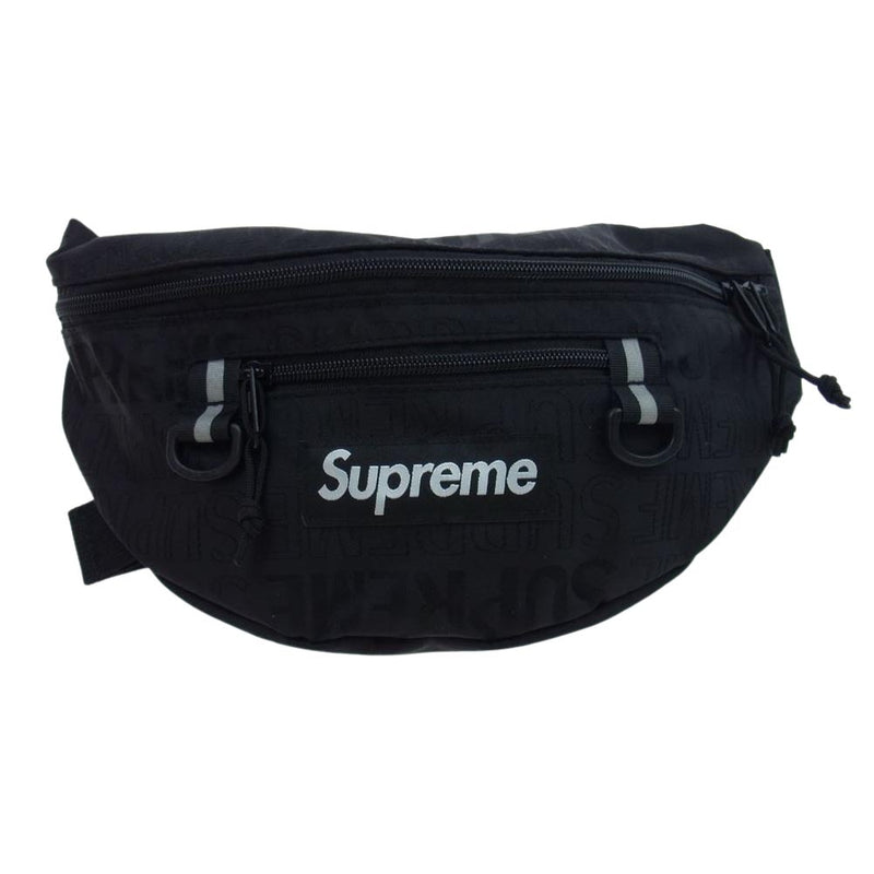 19 ss supreme waist bag black 黒