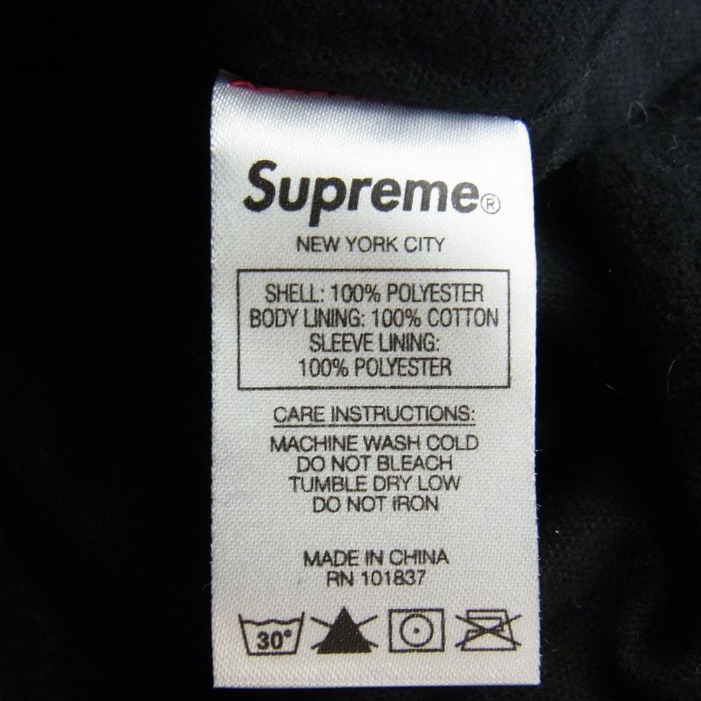 Supreme シュプリーム 21AW × Thrasher スラッシャー Satin Varsity Jacket サテン バーシティ ジャケット ブラック系 XL【中古】