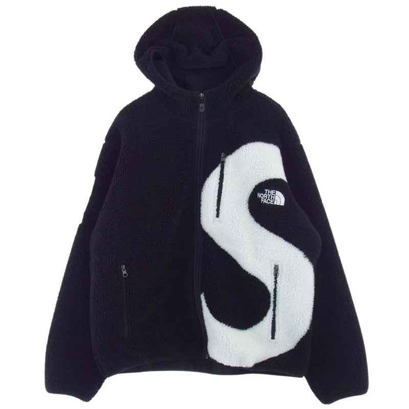 Supreme シュプリーム ジャケット 20AW × THE NORTH FACE ノースフェイス S Logo Hooded Fleece Jacket S ロゴフーデッド フリース ジャケット ブラック系 L