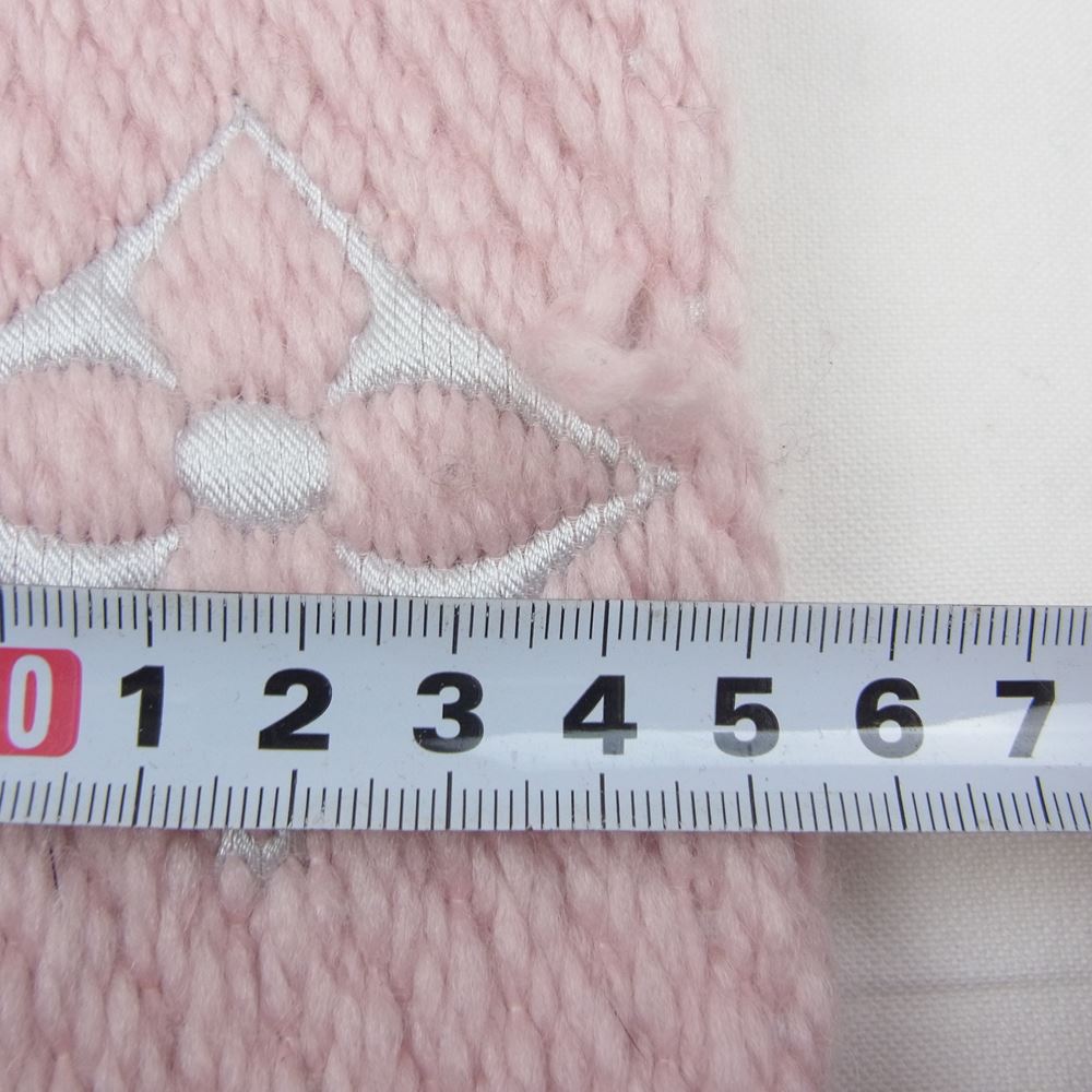 LOUIS VUITTON ルイ・ヴィトン M73057 エシャルプ ロゴマニア モノグラム マフラー クリスタルピンク ピンク系【中古】