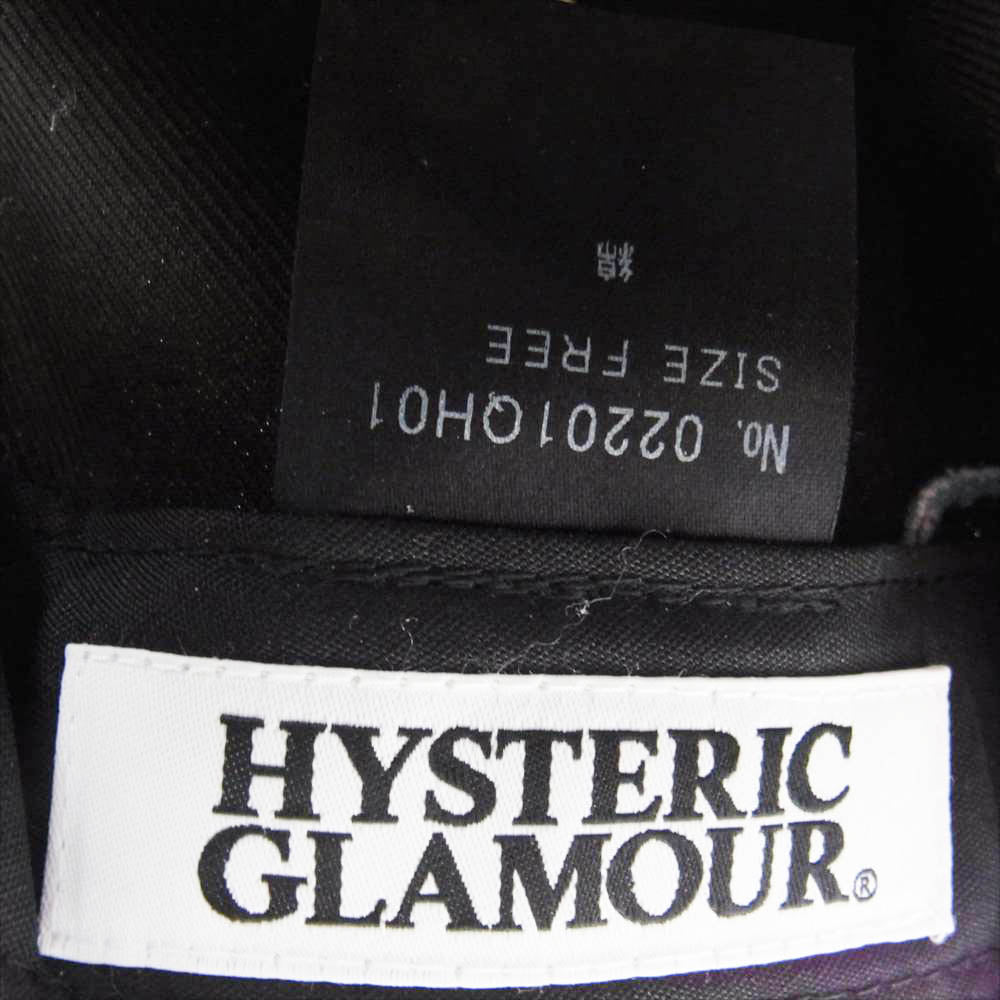 HYSTERIC GLAMOUR ヒステリックグラマー 02201QH01 SOUND&VISION サウンドビジョン ガール刺繍 キャップ ブラック系 ライトブルー系【中古】