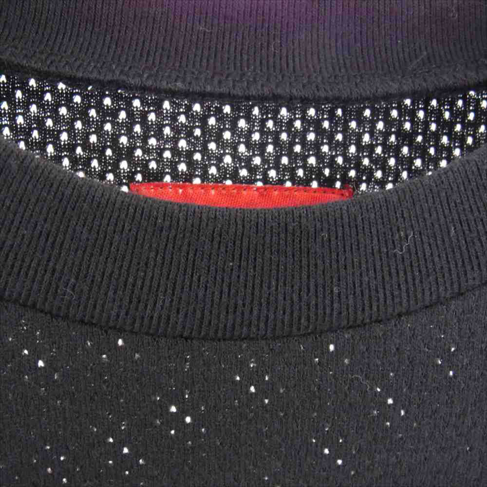 Supreme シュプリーム 20SS Cotton Mesh Gradient Logo S/S Top グラディエント メッシュ ロゴ 半袖Tシャツ ブラック系 M【中古】