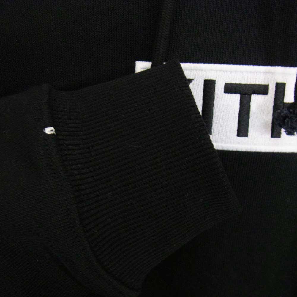 キス 21AW KHM030347-001 City Script Hoodie シティー スクリプト ボックスロゴ 刺繍 フーディー パーカー ブラック系 M【中古】