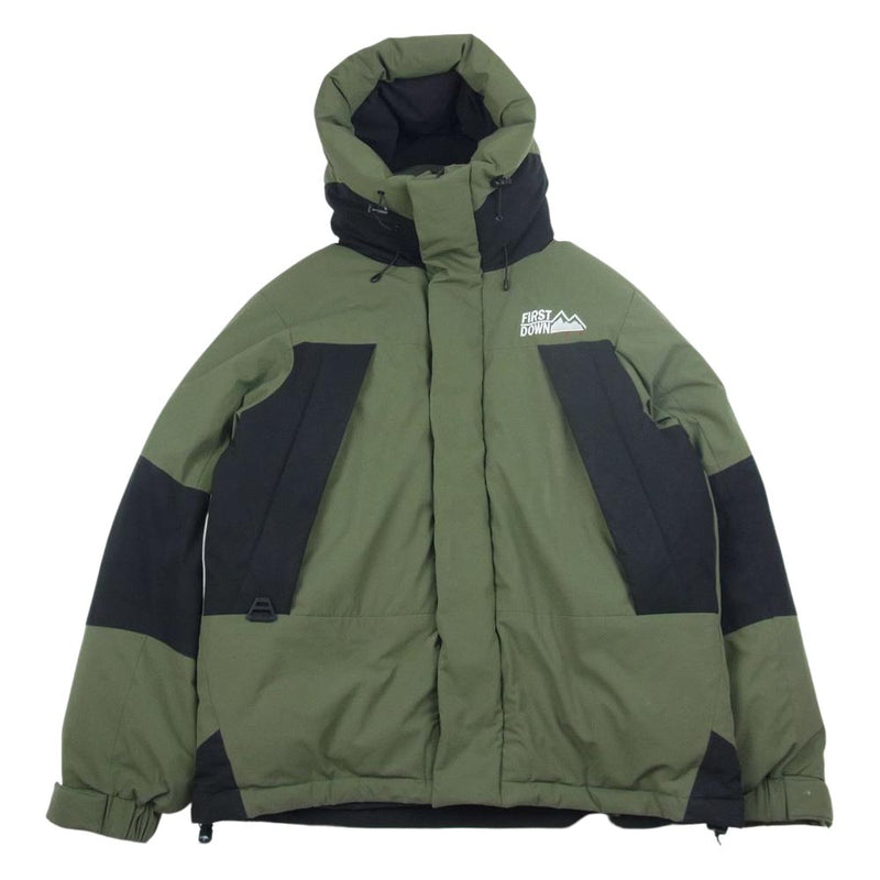 ファーストダウン 21AW 213-1521 パネルダウンジャケット カーキ系 S【中古】